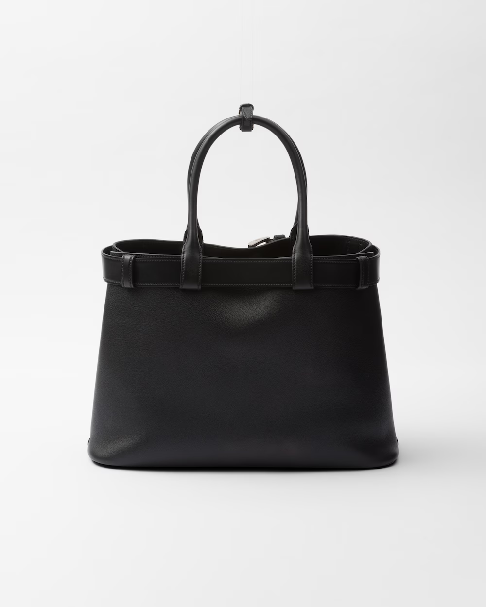 Prada Buckle large leather handbag with belt